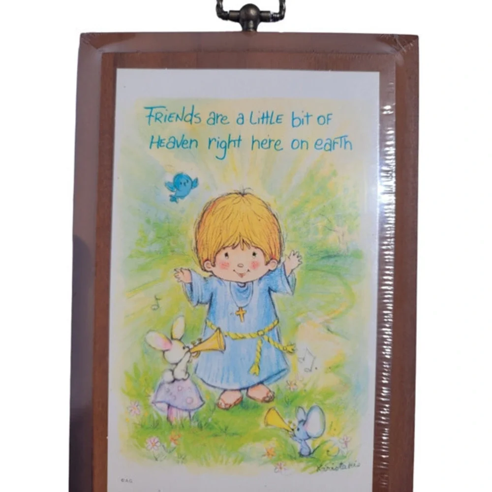 Vintage American Greetings Happy Holies Friends are a Little‎ Bit Wall Decor